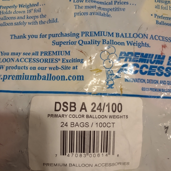 New Bag of 100 Premium Balloon Accessories Balloon Weights - Picture 2 of 4
